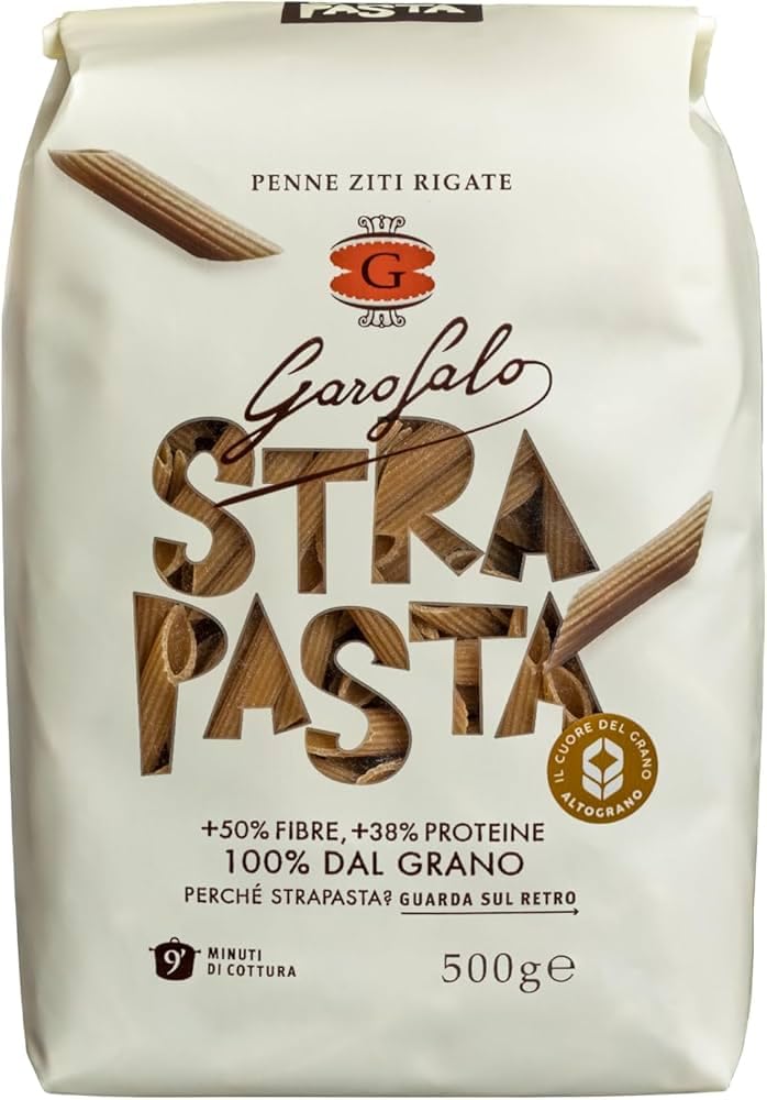 Italian Gourmet Strapasta Penne Ziti Rigate Hartweizenpasta 24x500g | +50% Ballaststoffe +38% Protein | Bronzegezogen | Italienische Pasta für Vorrat & Alltag + Italian Gourmet Polpa