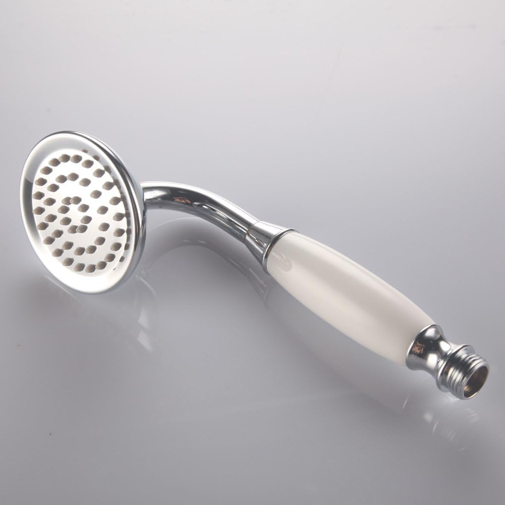 Zilimontt Vintage-Handbrause, Verchromt, Telefon-Design – Wassersparend, Mit Druckplatte, Für Badewanne & Dusche