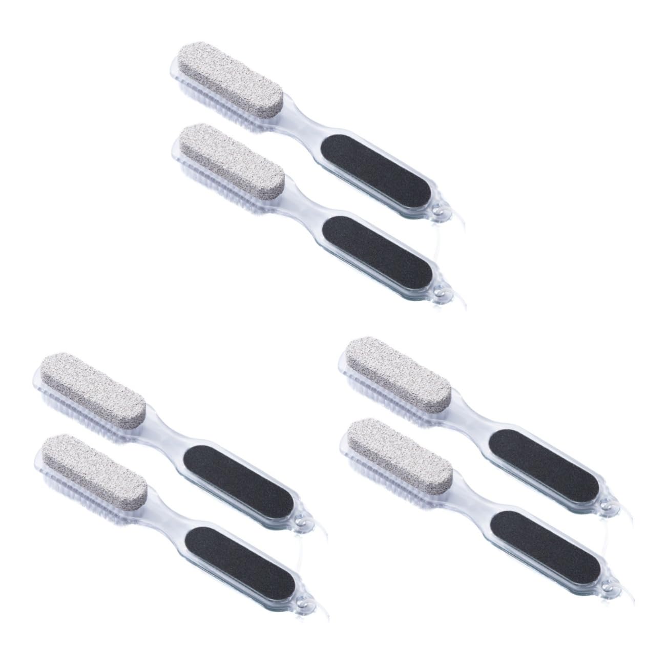 FRCOLOR 3sets Foot Care Kit Exfoliation Smoother Nail File Remover Tool Foot Rasp Pumice Stone Brush Set 2pcs*3