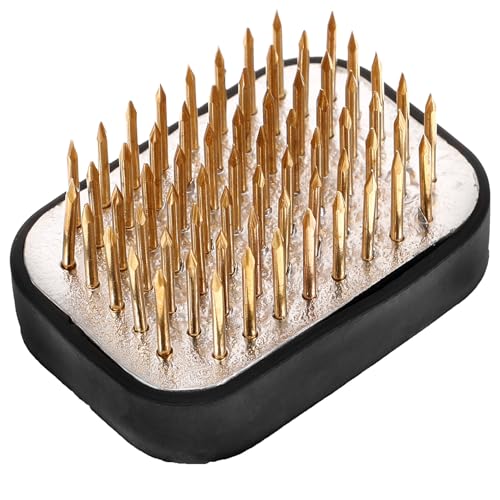 EPIGEIST 和風挿花器 フラワーホルダー ピン付き 花瓶用アレンジメントツール 安定性花留め 使いやすい挿花固定具 ドライフラワー対応