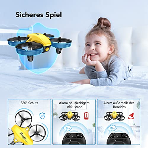 Potensic Mini Drohne für Kinder und Anfänger mit 3 Akkus, RC Quadrocopter, Minidrohne Ferngesteuert mit Kopflos Modus… – Bild 6