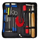 Professional Piano Tuning Kit - The Best Tuner Set 16 Pcs Including Universal Star Head Hammer, Mute tools, Felt Temperament Strip, Tuning Wrench, Tuning Fork, Piano Repairing Accessories, Case