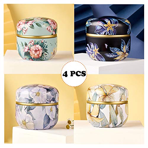 4 Pezzi Latta di Candela Rotonda Vuota Mini