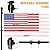 NELXINJO 5FT Flag Pole with Bracket,Professional Stainless Steel No Tangle Spinning Pole and Flag Pole Kit with Bracket for Residential or Commercial