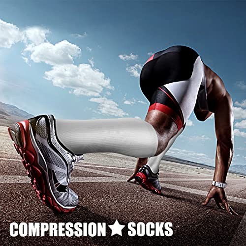 Image of Copper Compression Socks (3 Pairs), 15-20 mmhg is BEST Athletic & Medical for Men & Women, Running, Flight, Travel, Nurses - Boost Performance, Blood Circulation & Recovery