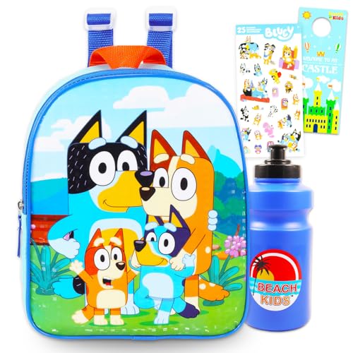 Bluey Mini Backpack for Kids - Bundle with 11
