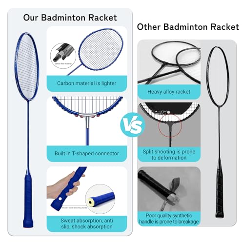 Image of Badminton Racket,Badminton Rackets,Both Offensive and Defensive,Lightweight 75g All Carbon Fiber One-Piece Molded Professional Durable Single Racket,Including 1 Ball Bag