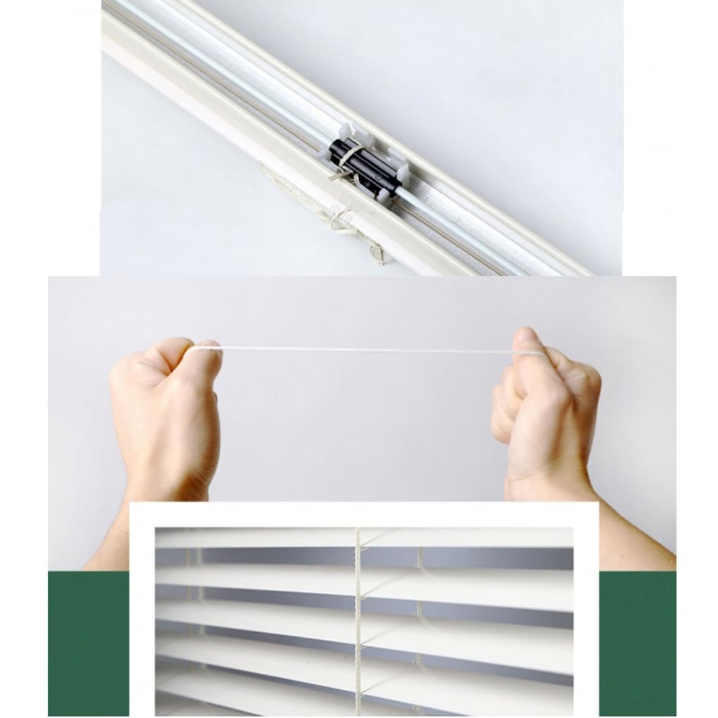 Store en Aluminium intérieur Lames Brillantes en Aluminium Store vénitien Protection visuelle Anti-éblouissement Contre la lumière et Solaire pour fenêtres et Portes (W60cm×H220cm,True White)