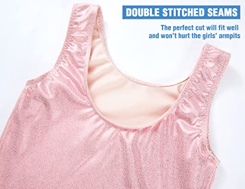 Image of TENVDA Girl's One Piece Swimsuit Sparkle Sleeveless One-Piece Bathing Suits Swimwear for Kids 2-12 Years Old