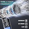 houscly Portable Cordless Foldable 20000PA High Power Mini Vacuum Cleaner, 4-in-1 Compressed Duster & Air Blower & Pump, Hand Held Vacuum, Brushless Motor, for Car, Home, Office, Pet, Camping #4