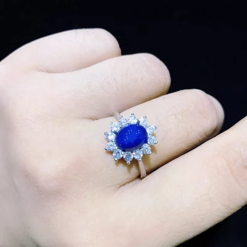 3CT Blue Sapphire Engagement 925 Ringe für Frauen