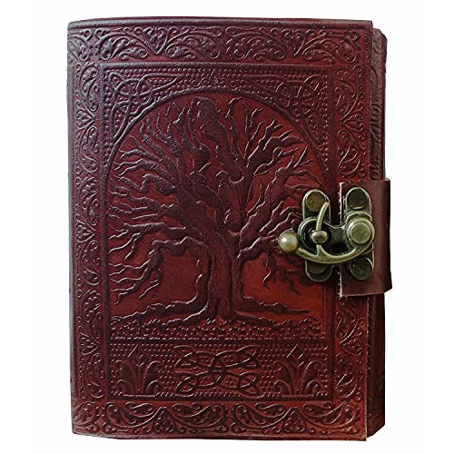 Leather Celtic Tree of Life Book of Shadows Blank Spell Book Wicca - Thumbnail 6