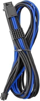 CableMod Universal Pro ModMesh Sleeved 12V-2x6 12VHPWR StealthSense Direct PCIe Cable Black + Blue, 16-pin to 16-pin, 60cm