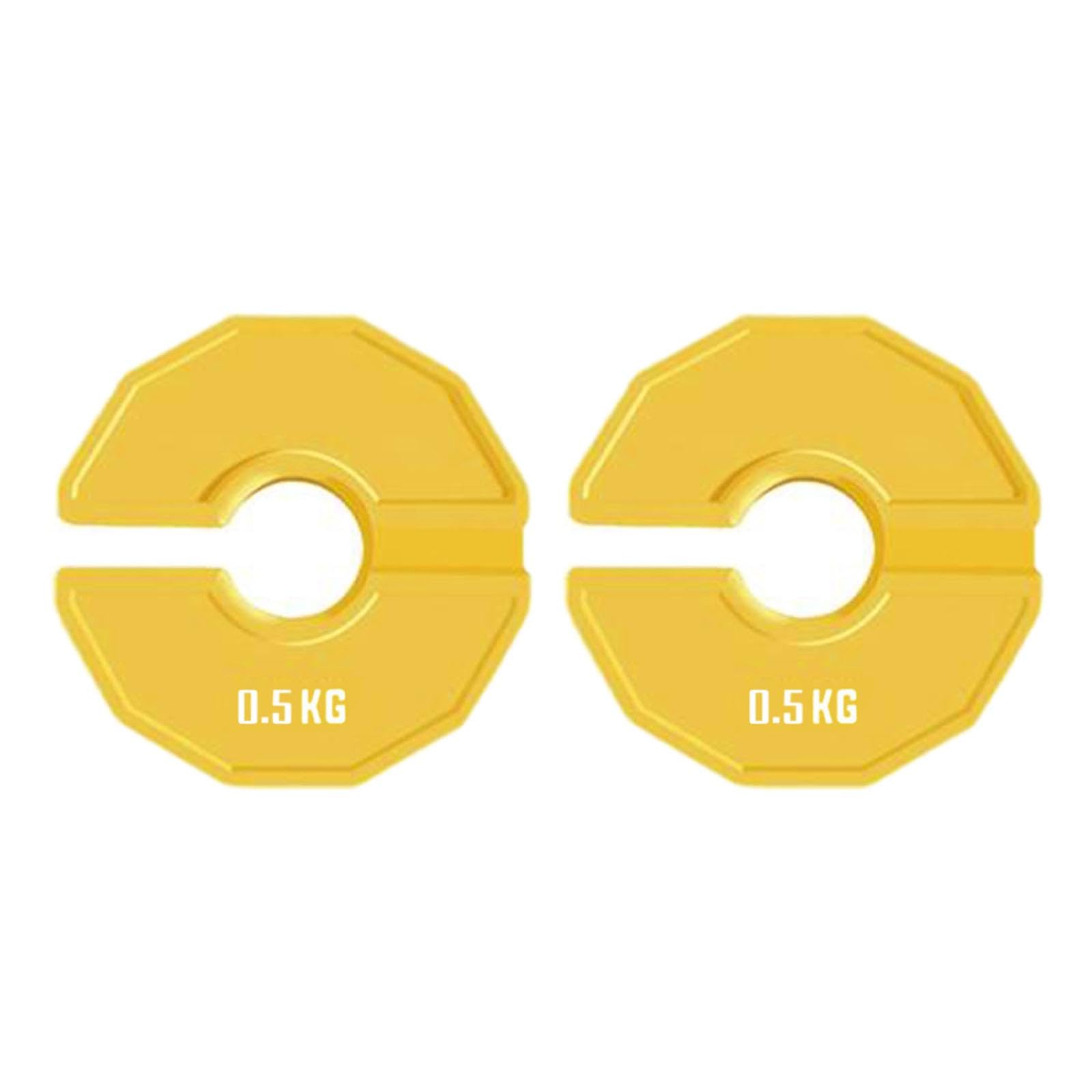 CALANDIS™ 2 Pieces Weight Plate Small Change Plate For Micro Loading Standard Barbells 124Mm Yellow | Weight Plates | Strength Training | Fitness Running & Yoga-image-8