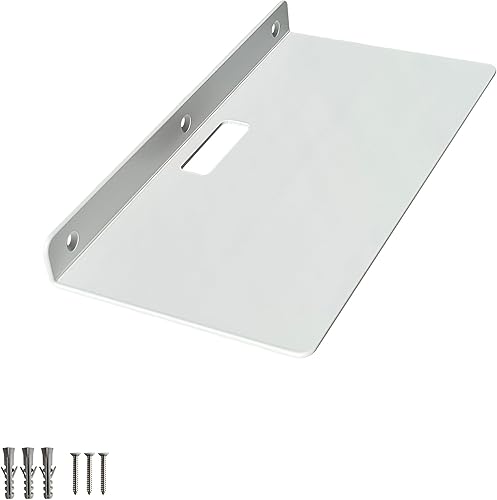 Miniatura 10 de Mini estante flotante de pared de 6 pulgadas, estante pequeño de aleación de aluminio de 0.118 in de grosor, almacenamiento negro montado en la