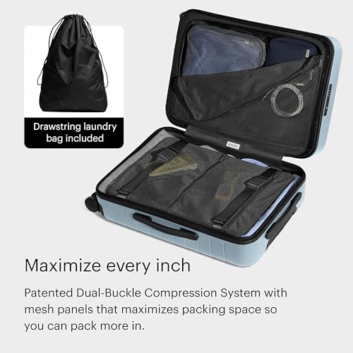 Image of Away Amazon Exclusive Bigger Carry-On Luggage - 23-Inch Lightweight Hardside Suitcase with 360 Spinner Wheels, Interior Compression System, TSA-Approved Lock - Sky Blue