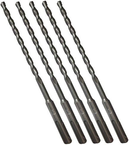 UK Drills - SDS Plus Hammer Drill Bit - Tungsten Carbide Tip, Fully Hardened Tool - To Be Used in Granite, Concrete & Masonry - Metal Set 7 Pieces