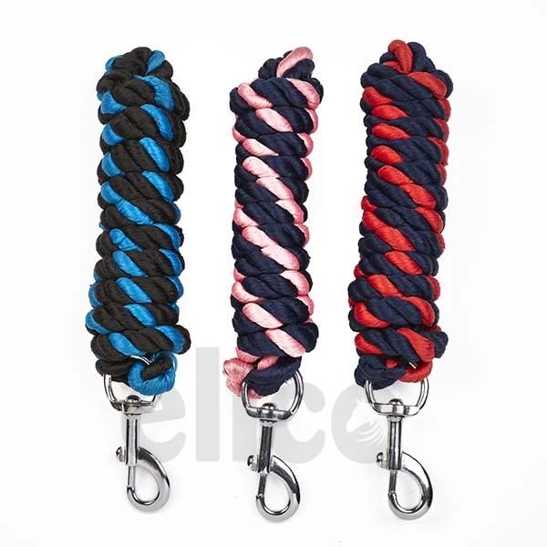 Elico Frontwell Lead Rope, Horse Equestrian (Black/Turquiose)