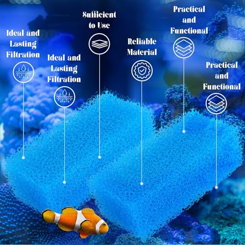 Image of Threlaco 6 Pack Foam Filters Compatible with AquaClear 50 Power Filter, Aquarium Foam Insert, Replacement Sponge Pads for Use in Freshwater & Saltwater Aquarium