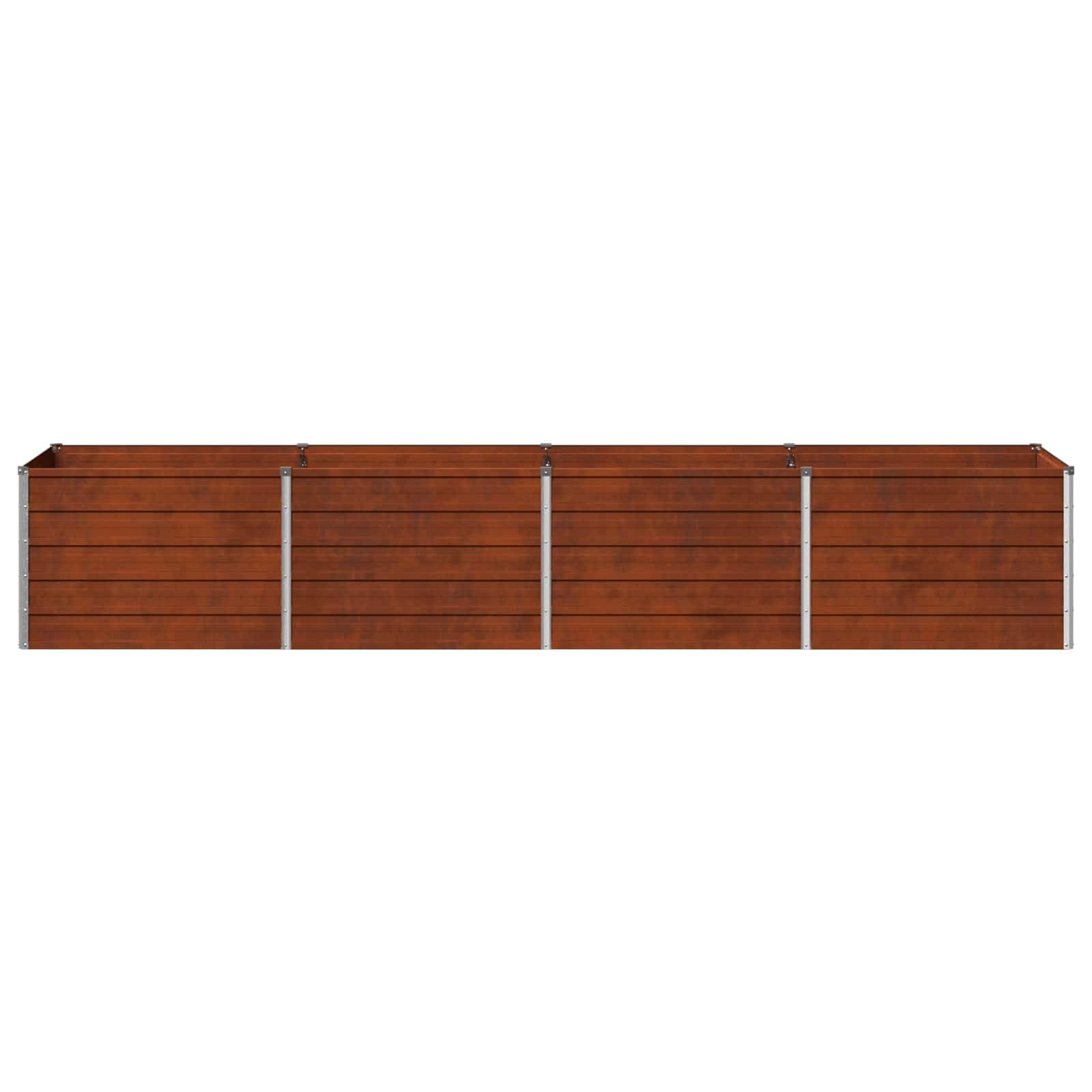 Jardinière surélevée en acier inoxydable - 320 x 80 x 55 cm - Pour potager - Parterre d'herbes aromatiques - Résistant aux intempéries et sans sol - Pour l'extérieur
