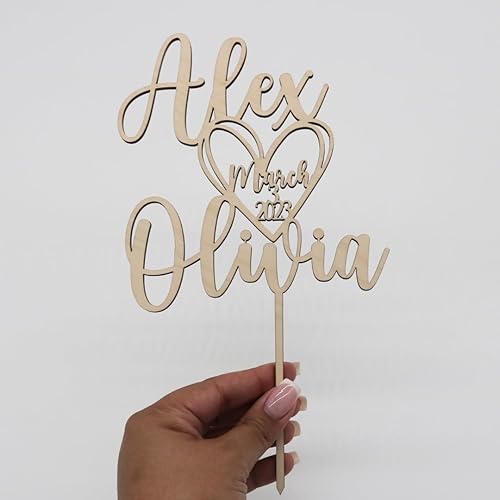 Miniatura 5 de Decoración para tartas de boda, decoración para tartas de boda, novia y novio, adorno personalizado para tartas, personaliza tu propio aniversario,