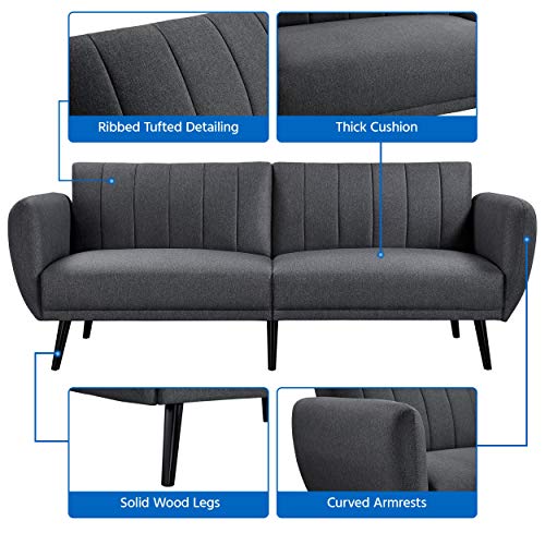 Yaheetech Ergonomic Sofa Bed Foldable Convertible Sleeper Bed Couches