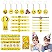 JOYUE 28 Emoji Set, Emoji Porte-clés Emoji Bracelet, Emoji Bracelets Slap pour Décorations Enfants Cadeau de Fête Noël Party, Soirée, Anniversaire, Cadeau de Pâques