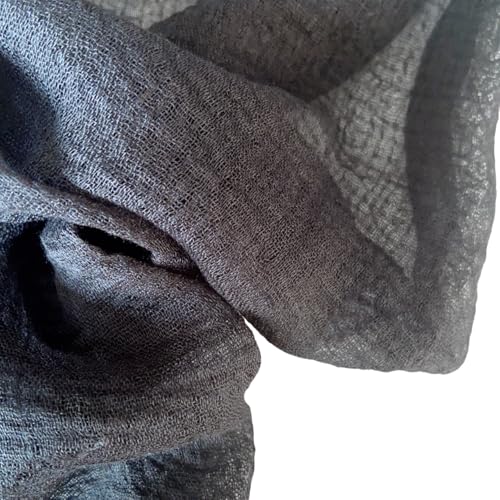 Image of Crinkled PolyCotton Scarf for Women - 180 x 90 cm Stole for Women | PolyCotton Scarf for Summers, Head Cover for Women | Lightweight Scarf for Women | Women Accessory