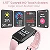 NAIXUES Smart Watches for Women, 1.69" HD LCD Smart Watch with Stainless Band Heart Rate Blood Oxygen Sleep Monitor, IP68 Waterproof Fitness Tracker for Android Phones and iPhone, Smart Watch (Yellow)