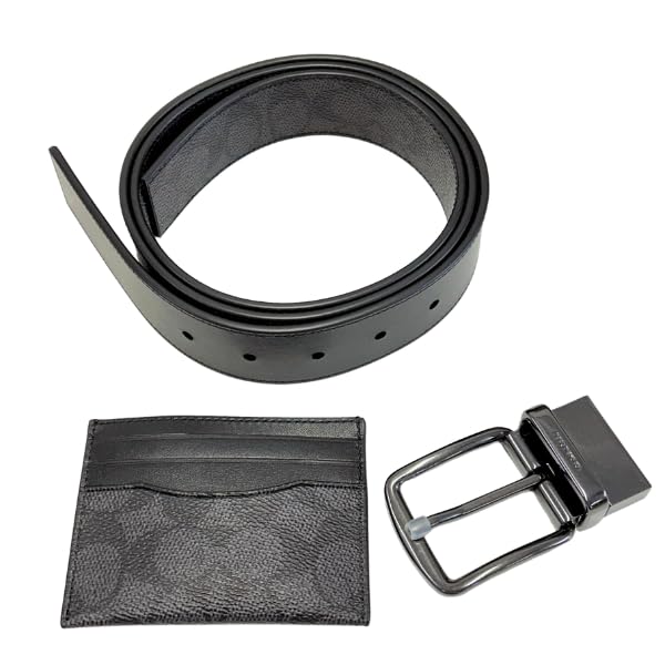 コーチ ベルト メンズ COACH シグネチャー リバーシブル ベルト カードケース セット ギフトボックス付き CW351 QBMI5 チャコール×ブラック Amazon | コーチ ベルト メンズ シグネチャー リバーシブル ベルト