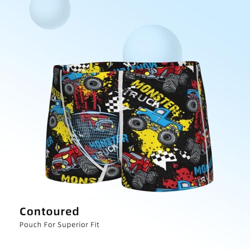 Boys' Cotton Boxer Brief Soft Underwear-Monster Car4