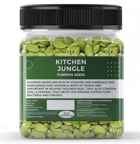 Image of Kitchen Jungle Raw Seeds Mix for Eating - 1kg - Chia, Sunflower, Pumpkin & Watermelon (250g*4 Pack) (Super Saver Combo)