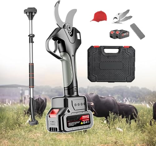 電動ハサミ, &ガーデン剪定鋏、園芸剪定鋏 21V 2.0AH 電動ツリートリマー 果樹園、大規模な牧草地、農場、公園用