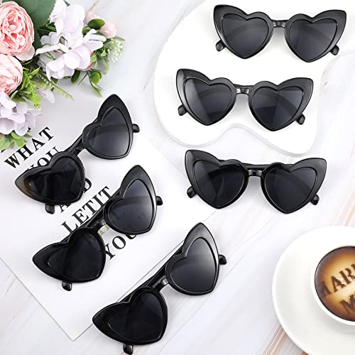 Sieral 50 Pairs Heart Shaped Sunglasses Vintage Heart Sunglass Bride Women's Sunglasses Retro Glasses for Wedding Party3