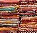 TEXTILLHUB Indian Tribal Kantha Quilt Vintage Handmade Blanket Patch Throw Hippie Bohemian Cotton Saree Made Kantha (1)