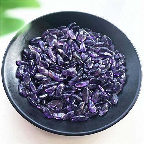FUERLI Piedra de Grava de Dientes pequeños de Amatista de Cristal púrpura Natural de 50g Adecuada for decoración de peceras Piedra Natural FZUGEDRLI