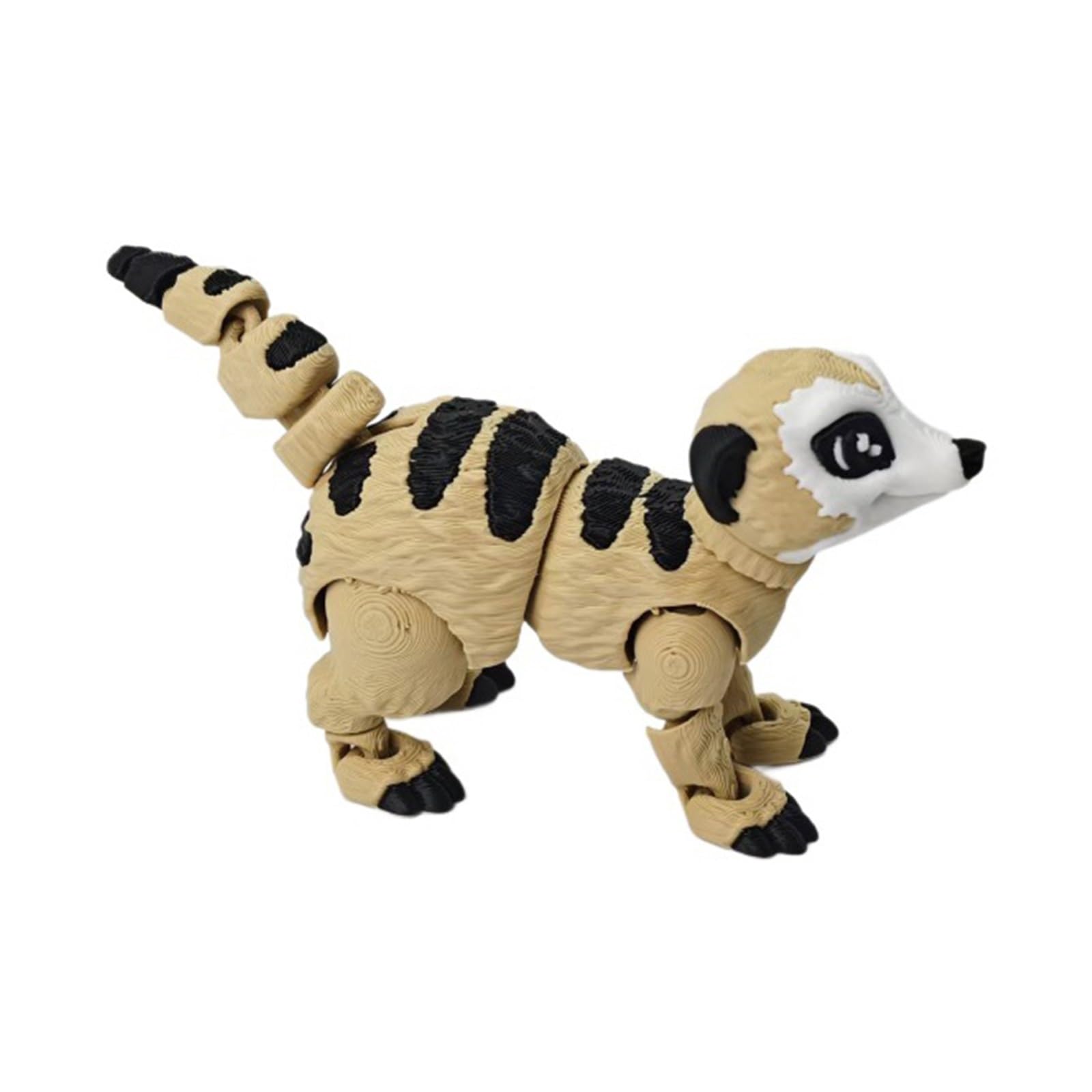 CASOME 3D Printed Articulated Meerkat Figurine, Movable Animal Sculpture For Desk Decor, Poseable Meerkat Model, Cute Animal Collectible