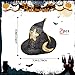 Kistreao Halloween Witch Hat Hair Clips 2Pcs Mini Top Hat Hair Barrettes for Women Star Moon Girls Hair Accessories for Halloween Party Decorations Supplies Black