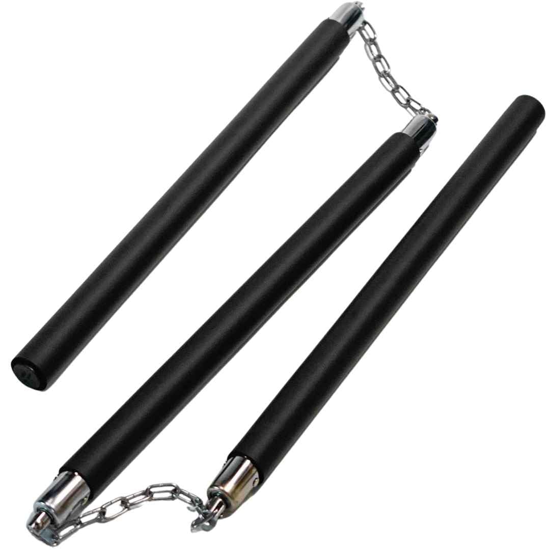 三節棍 ステンレス製三節棍 - 取り外し可能な武術棍、赤い房付き