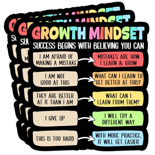 3 Pack Growth Mindset Success Begins with Believing You Can