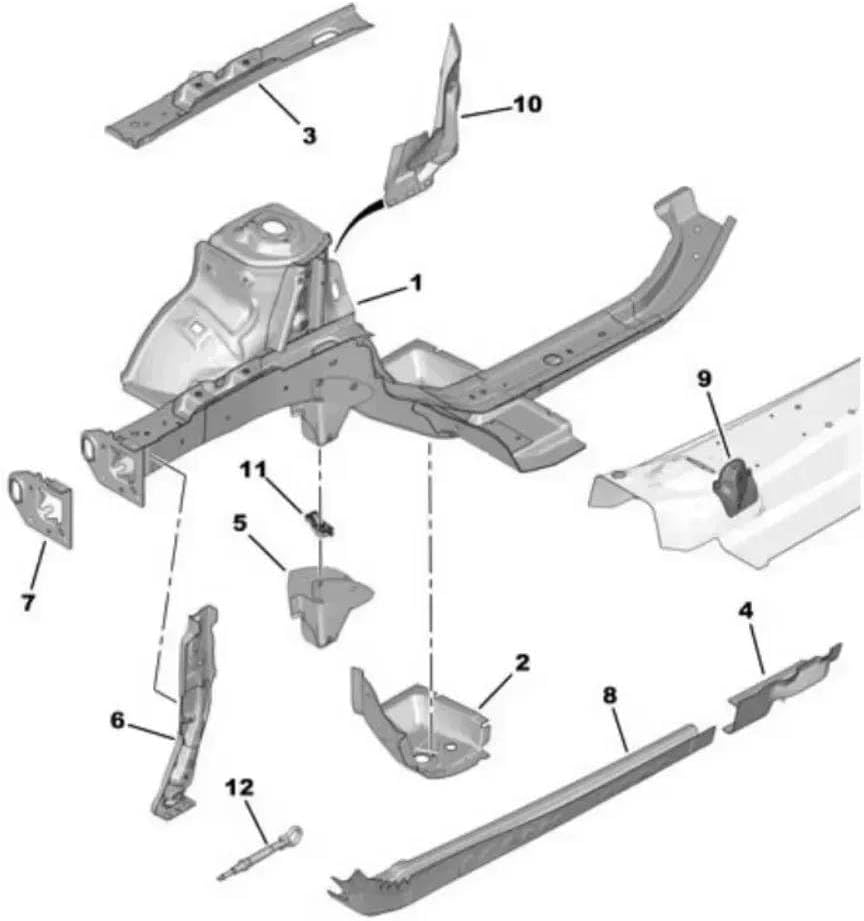 Trailer Tow Hitch 674421 7212ZJ 7212SQ 674418 674416 for Peugeot 301 3008 308 408 508