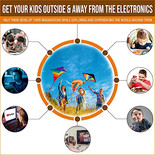 Large Diamond Kite For Kids Ages 4-8 Easy To Fly & Kites For Kids 8-12, Classic Kites For Adults Easy To Fly In Low Wind Speed, Cool Beach Kite, Kids Kite, Beginner's Kites For Kids, Sturdy Rods #TOP6