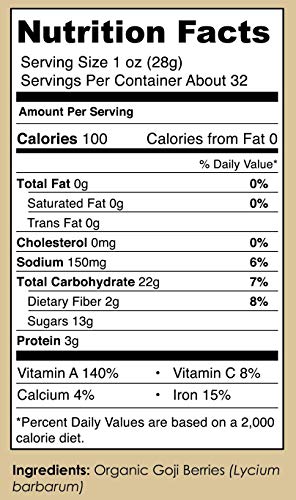Nutrient Elements Premium Organic, Raw & Dried Goji Berries 1lb. USDA Certified Natural Superfood. Extra Large, Non-GMO Berries with Resealable Bag. Includes Free Recipes E-Book - Thumbnail 4