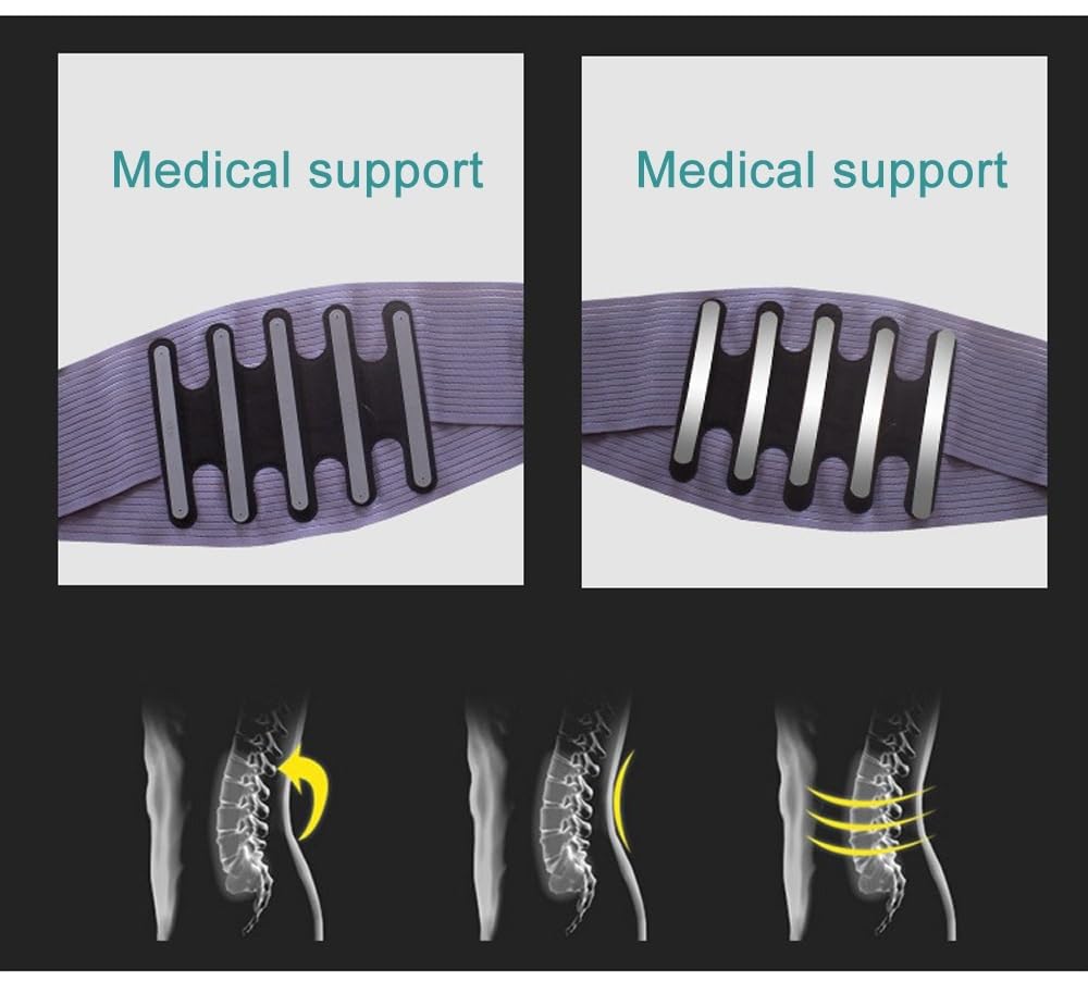 Faja Lumbar Transpirable para aliviar el Dolor, Hernia discal y ciática, cinturón ortopédico de descompresión para la Columna Vertebral, para Hombres y Mujeres.