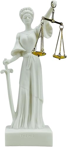 Miniatura 1 de Themis - Escultura griega romana de la estatua de la diosa de la ley de la dama de la justicia 9.84 pulgadas