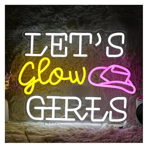 Décoration murale néon Let's Glow Girls pour illuminer vos soirées