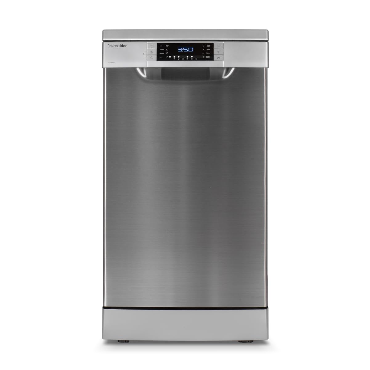 UNIVERSALBLUE Lavavajillas Acero Inoxidable 45 cm | Lavaplatos Inox Programable Libre Instalación con 8 Programas | Máquina de Lavado con Inicio Diferido | Silencioso | ENVIO + SUBIDA A PLANTA GRATIS