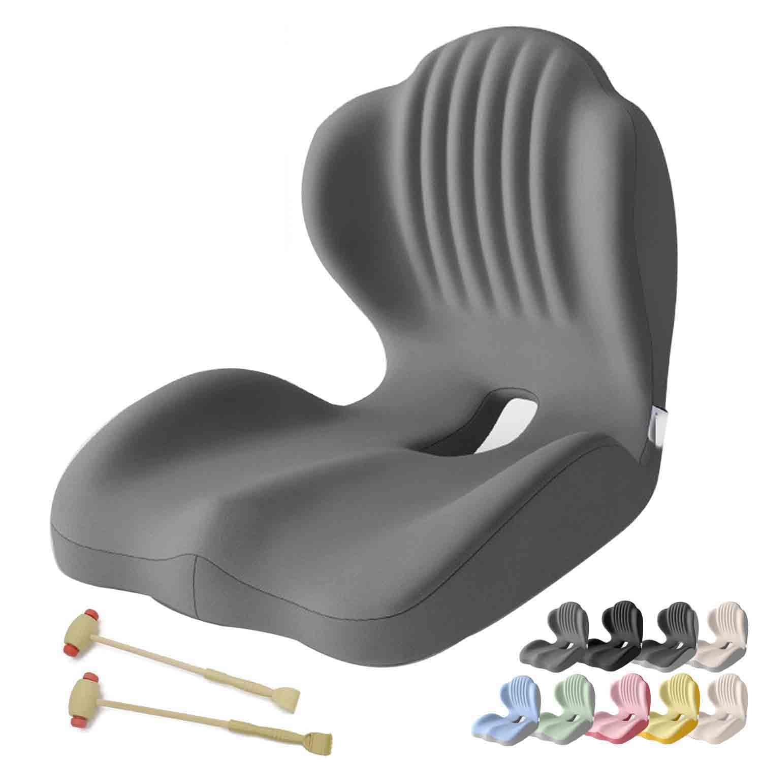 Cojín de espuma viscoelástica para asiento y respaldo para sillas de oficina y asientos de coche, comodidad ergonómica y apoyo durante largas horas, perfecto para el hogar y viajes