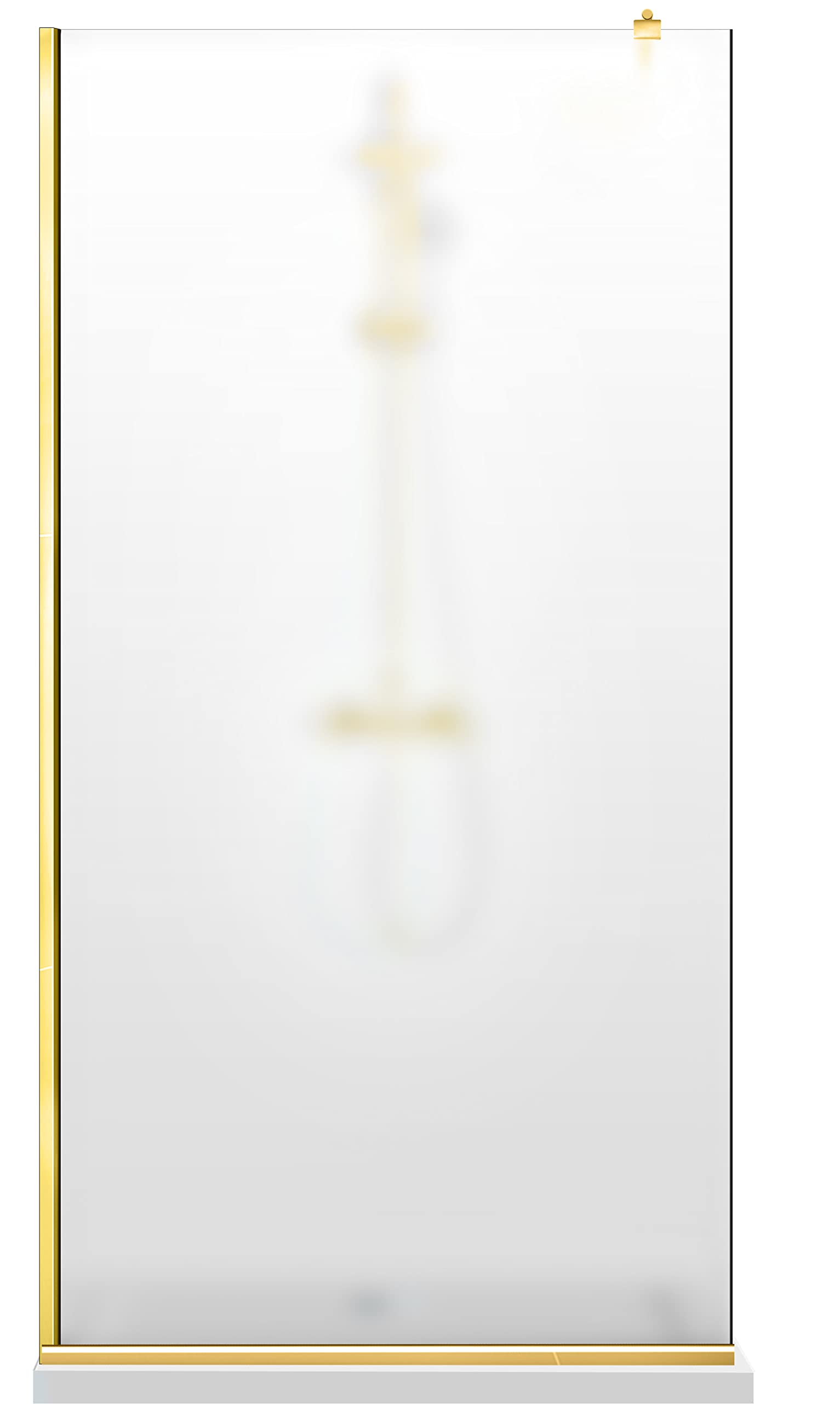 Aqua Roy Gold, rozmiar 80 cm od 70/80/90/100/110/120, kabina prysznicowa, 8 mm szkło satynowe, polerowany mosiądz (80 x 195 cm)