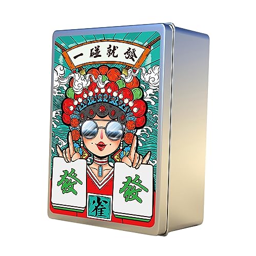 Juego de Mahjong Chino Tradicional con 144 Fichas miniatura 1